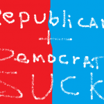 republicans and democrats suck graffit series