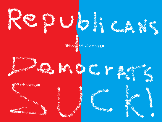 republicans and democrats suck graffit series