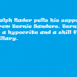 nader pull support from sanders