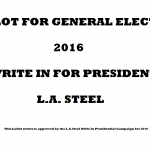 BALLOT OR GENERAL ELECTION 2016