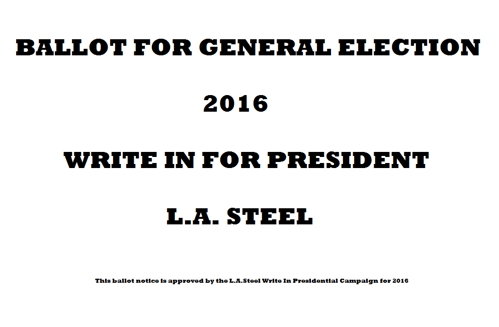 BALLOT OR GENERAL ELECTION 2016