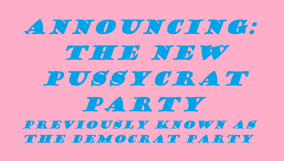 the pussycrat party announcement