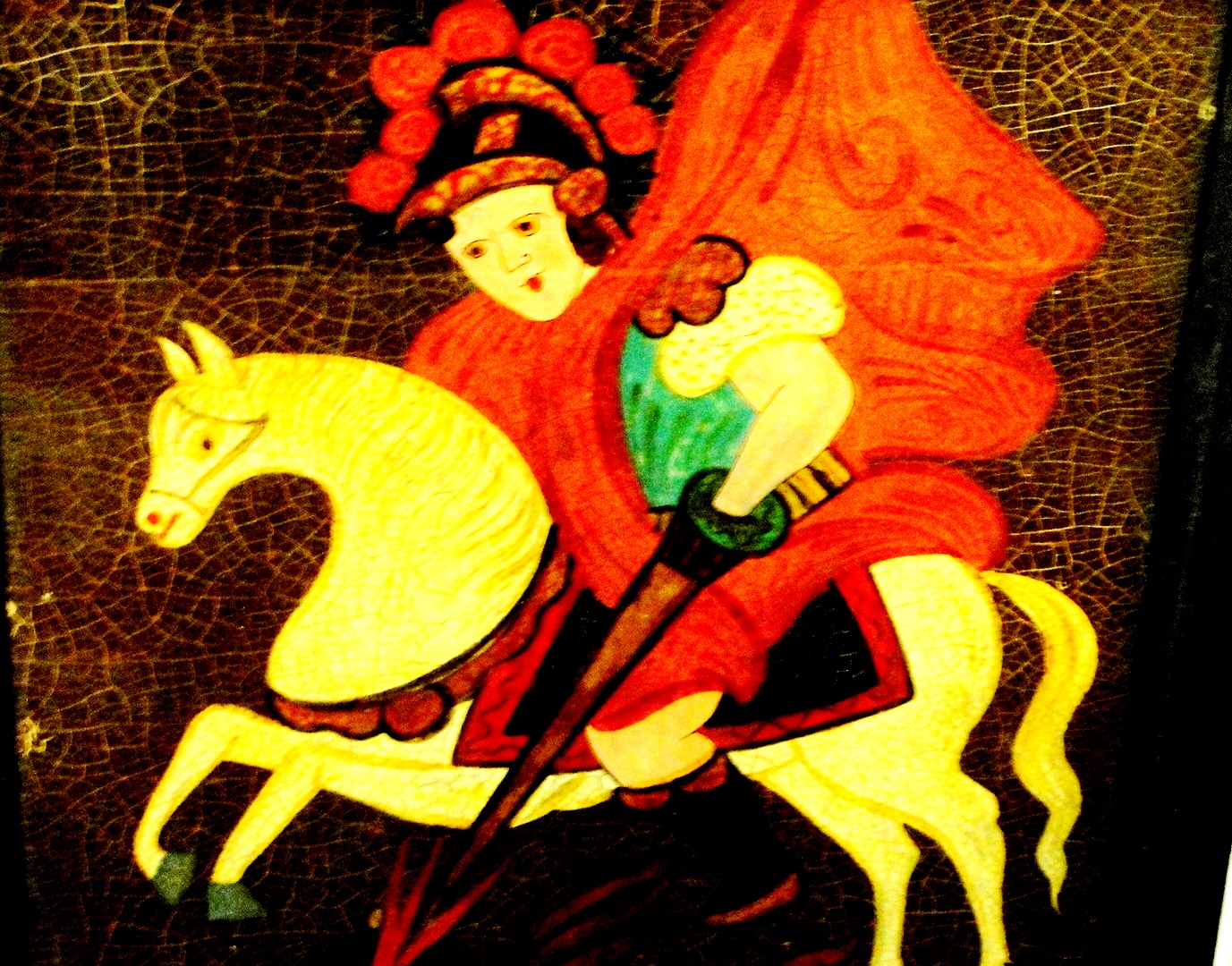 knight on horse with spear